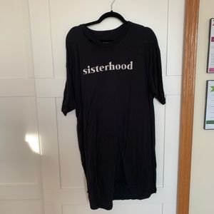 My Sister Oversized Long Black T-Shirt | size 2XL